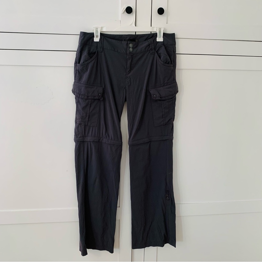 Prana Gray Low Rise Outdoor Convertable Straight Pants Size 8